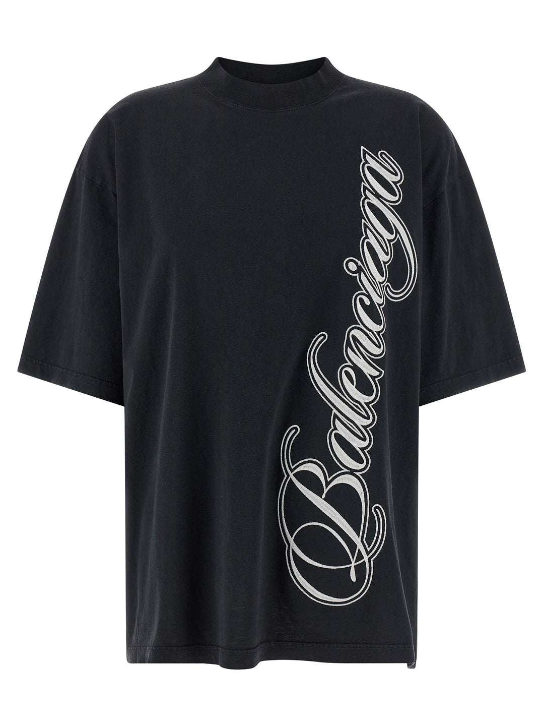 Balenciaga Cursive T-shirt - Black | 791e45adaf04105d06089a552597989778454ab6