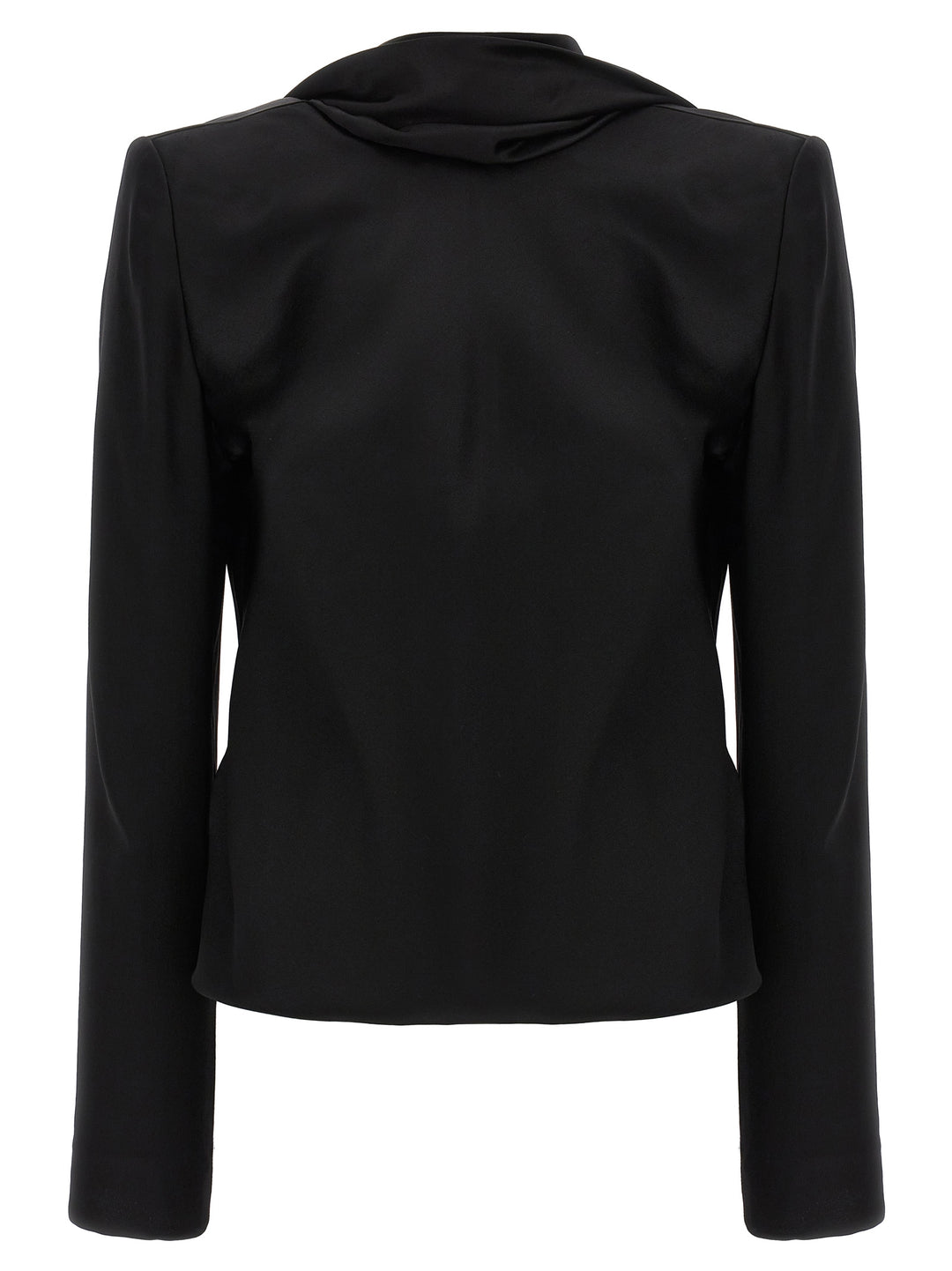 Back Neckline Top Tops Black