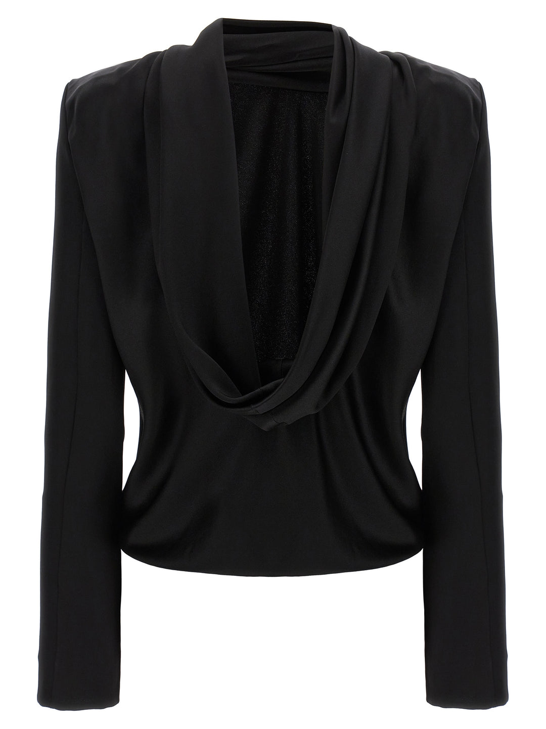 Back Neckline Top Tops Black