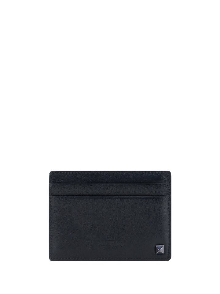 CARD HOLDER | ROCKSTUD | VITELLO/BLACK R