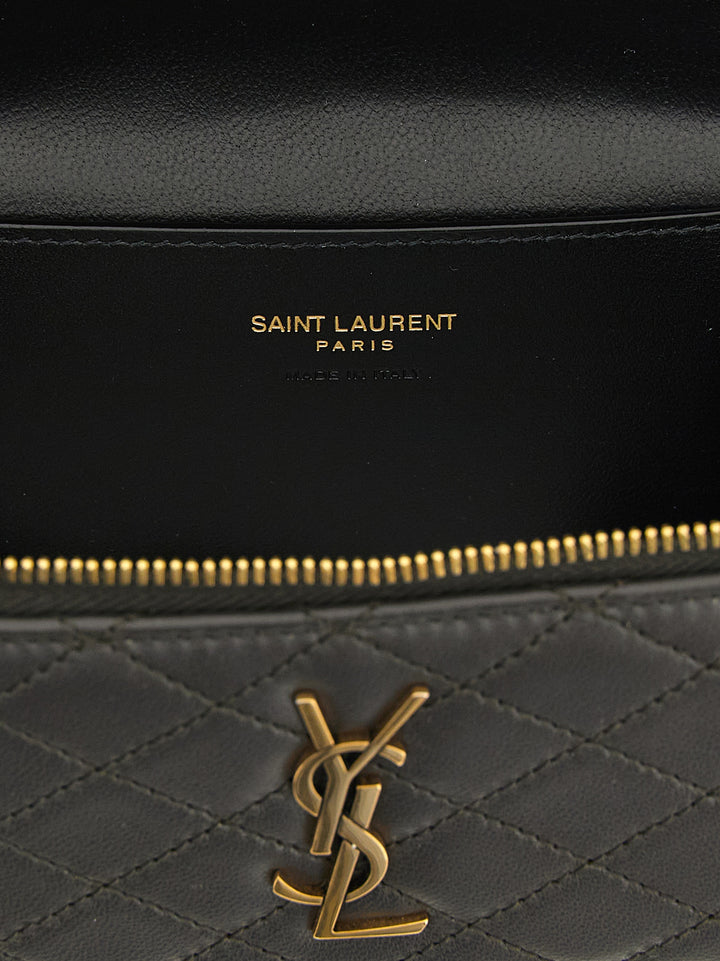 Saint Laurent Gaby Vanity Hand Bags - Gray | 3e34b96f463bd0ab6744522ead99139af8600b3c