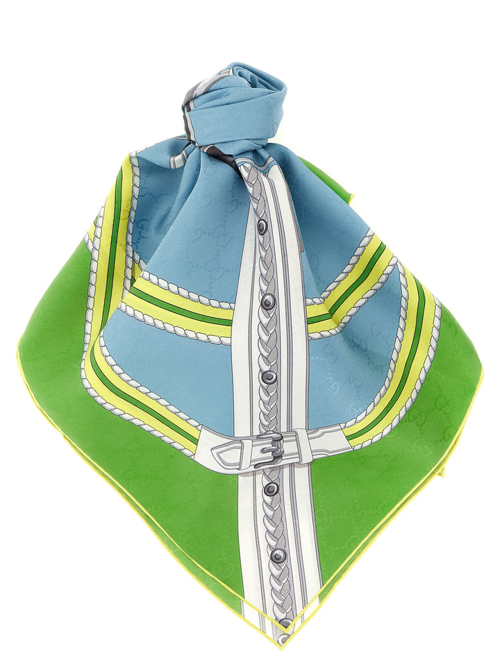 Gucci Gg Silk Rack Scarves and Foulards - Multicolor | 57113caad23e3b24361fda81af0363e003f6a7b3