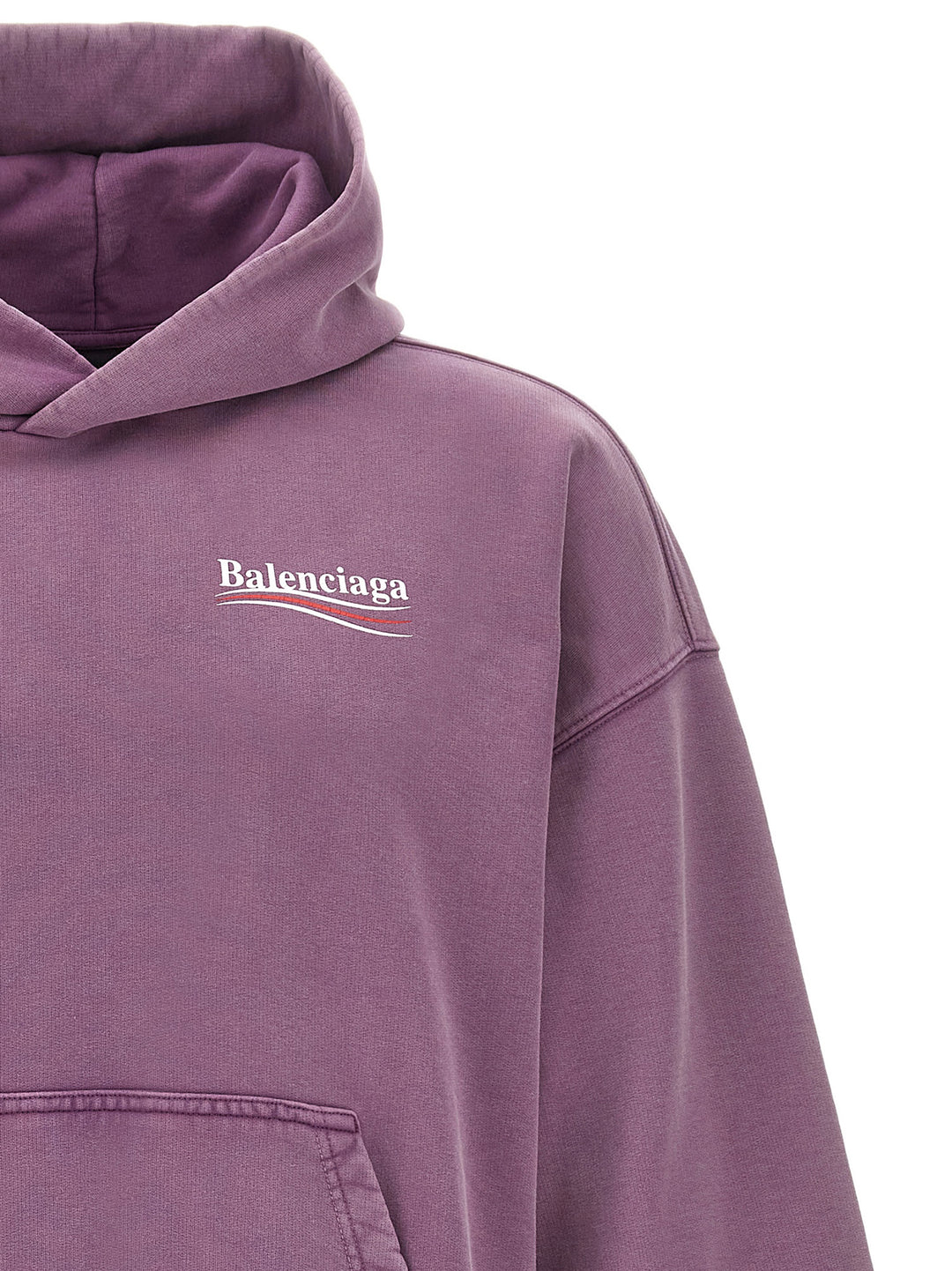 Logo Hoodie Sweatshirt Purple