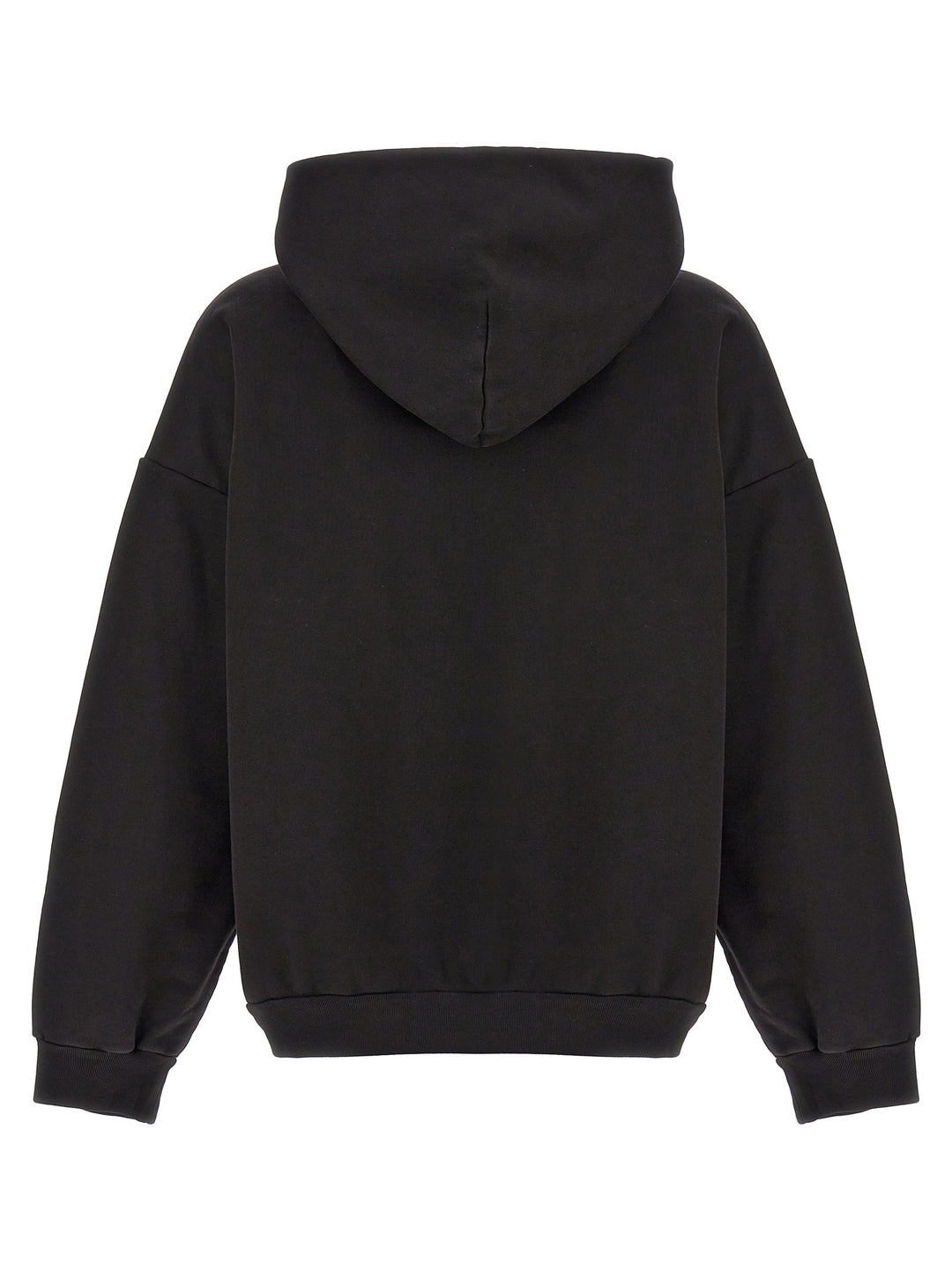 Logo Embroidery Hoodie Sweatshirt Black