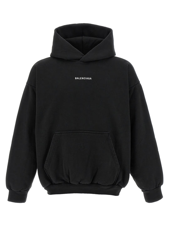 Logo Embroidery Hoodie Sweatshirt White/Black