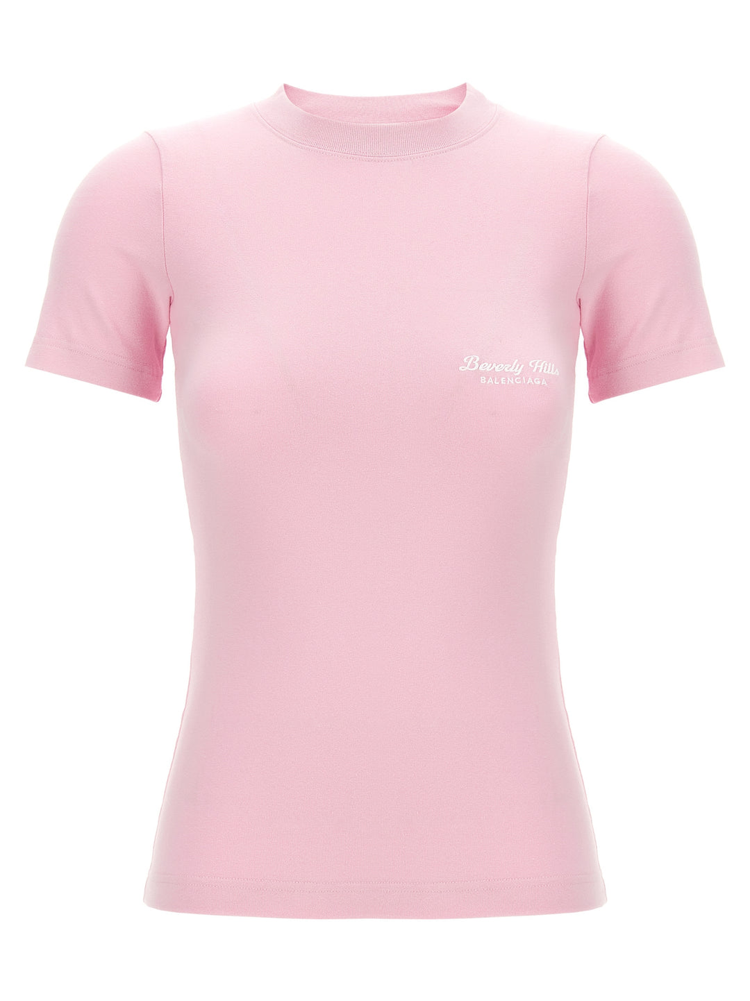 Logo Embroidery T-Shirt Pink