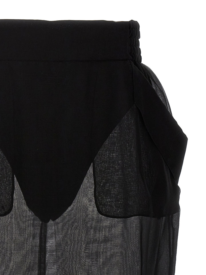 Skirt Muslin Silk Skirts Black