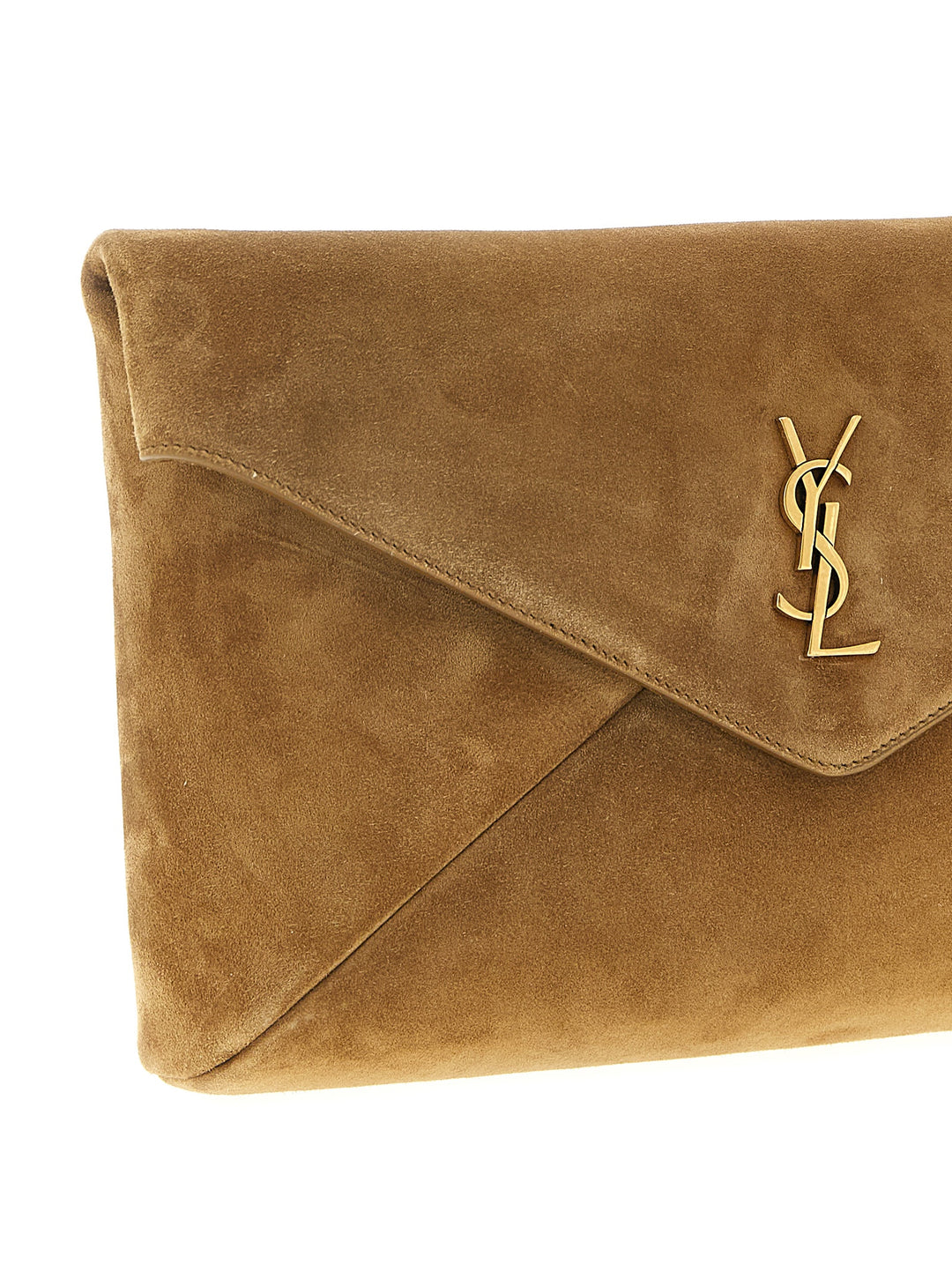 Saint Laurent Envelope Clutch - Brown | 93cb4cadb3a7e6a8697da9c031733ce60ee4581a