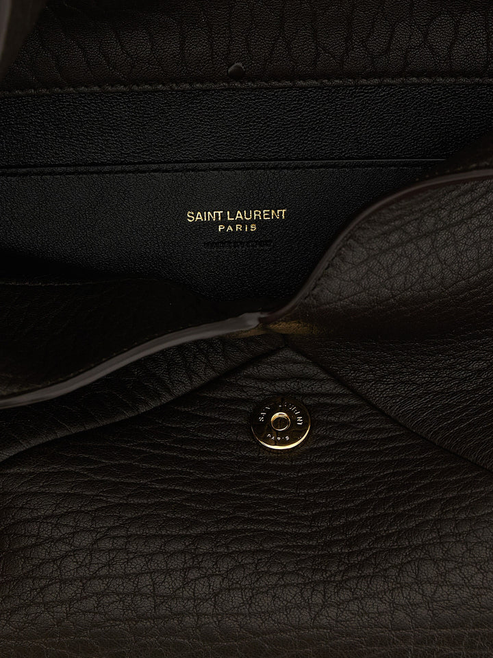 Saint Laurent Envelope Clutch - Brown | d72d611d540456b7ae72f091c657826e9917c740