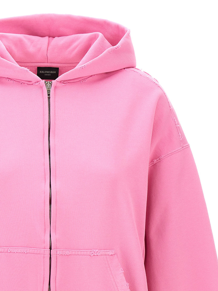 Printed Hoodie Sweatshirt Pink