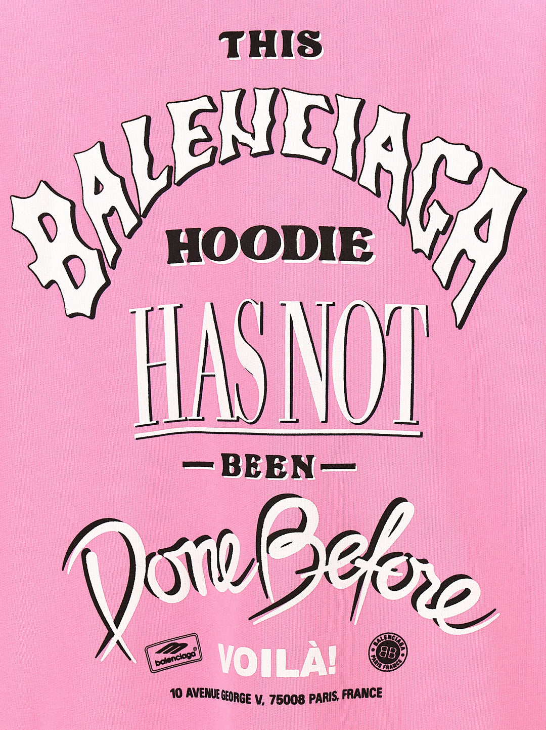 Printed Hoodie Sweatshirt Pink