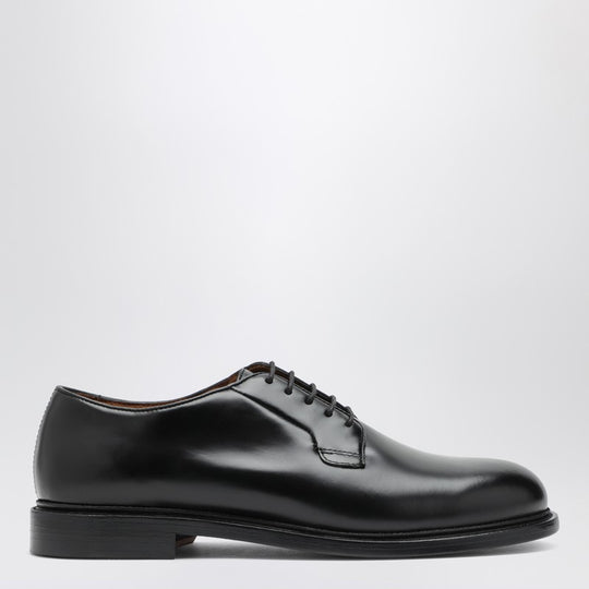 Black Milton Gyw Derby Shoes In Leather