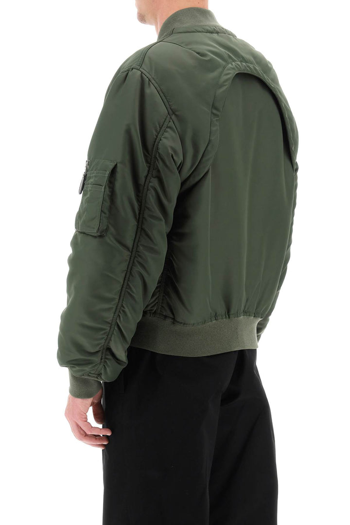 Convertible Bomber Jacket In Nylon Satin