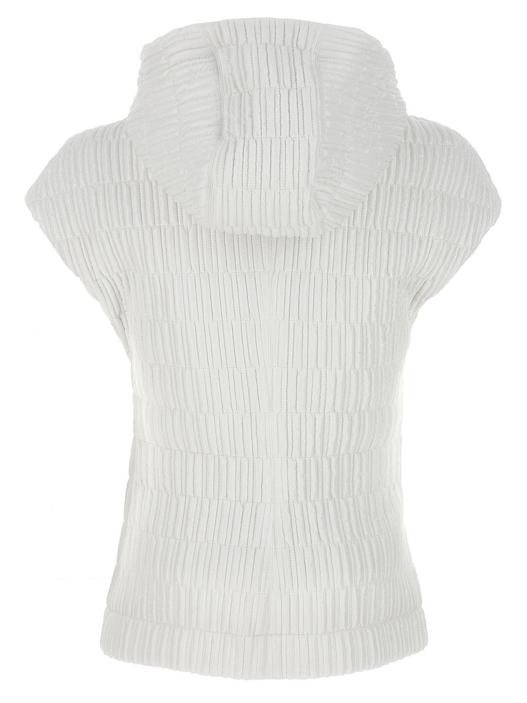 Ferragamo Hooded Vest Gilet - White | 8da15899fb53cd580e10624674dfc98a54af1091