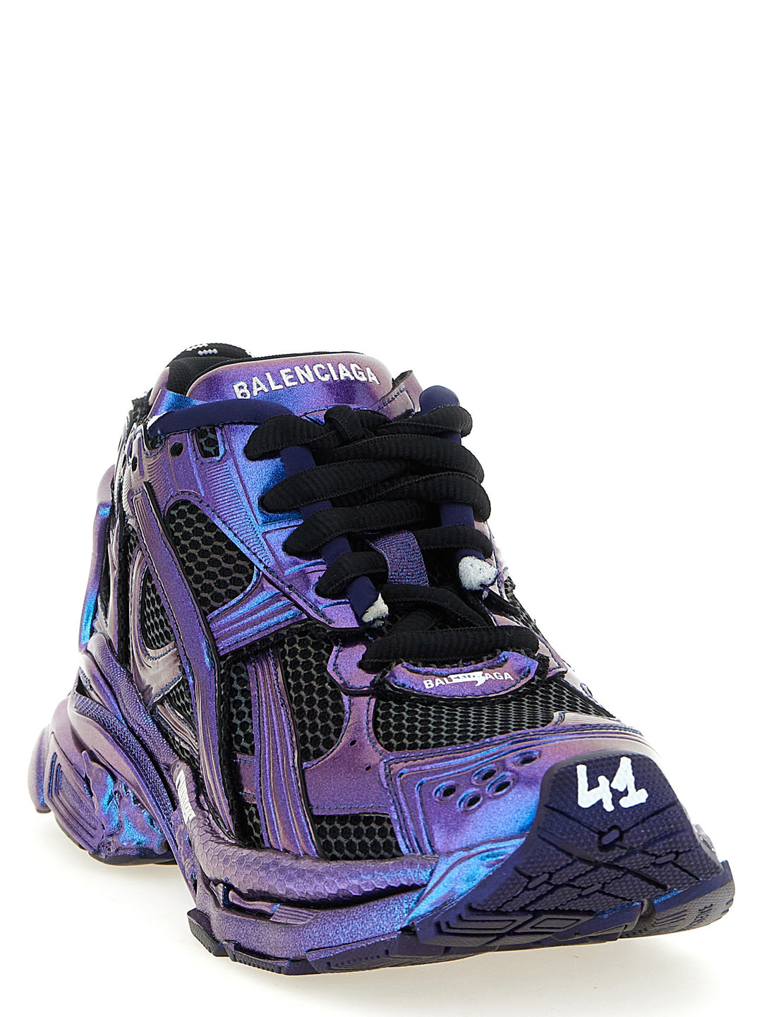 Balenciaga Runner Iridescent Sneakers - Blue | 85f0ba7d41da4bc6f509cfa94ac9abddf23667a0