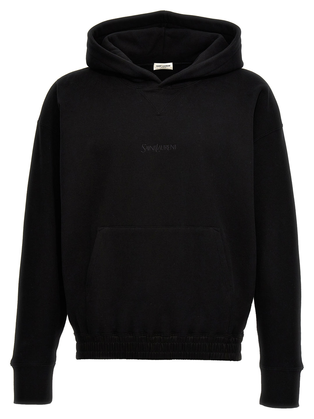 Logo Embroidery Hoodie Sweatshirt Black