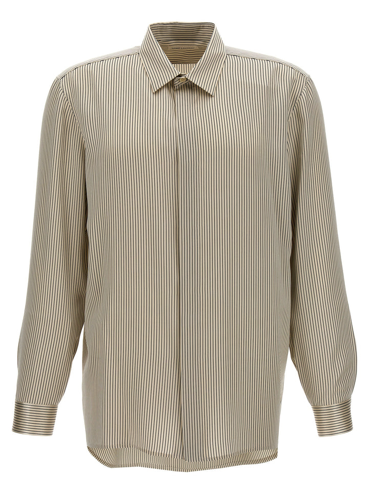 Striped Satin Shirt Shirt, Blouse White