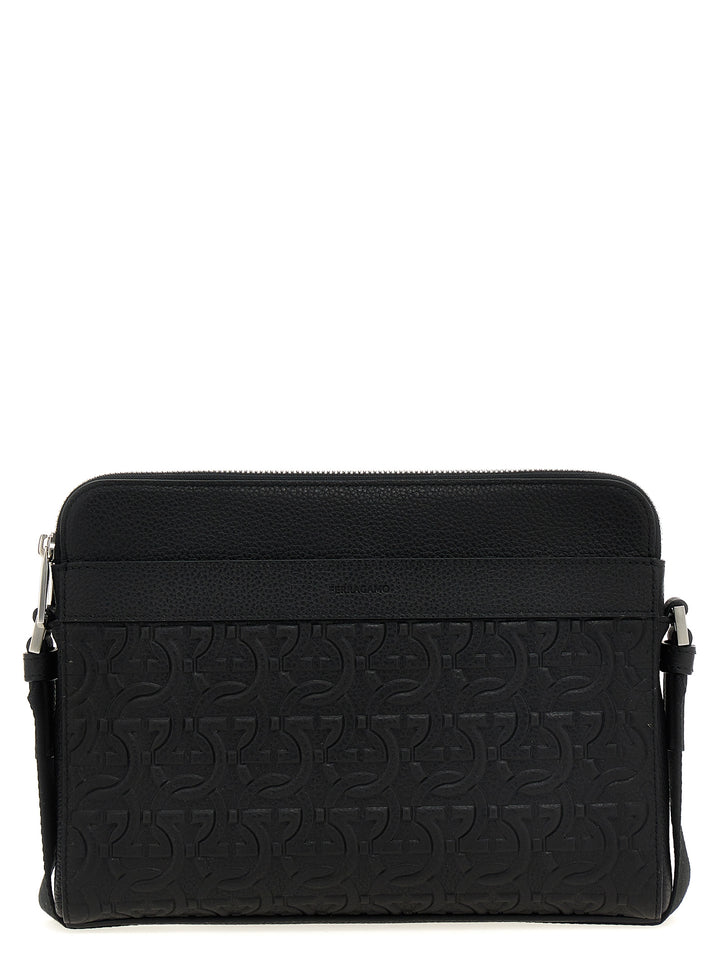 Logo Shoulder Strap Crossbody Bags Black