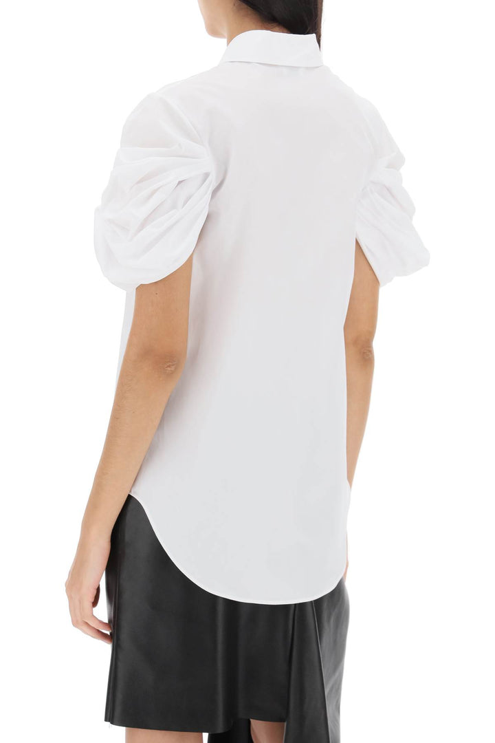 Shirt With Knotted Short Sleeves