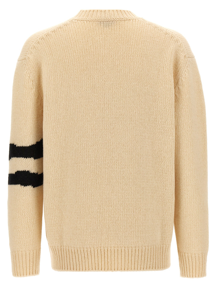 Contrast Intarsia Sweater Sweater, Cardigans White/Black