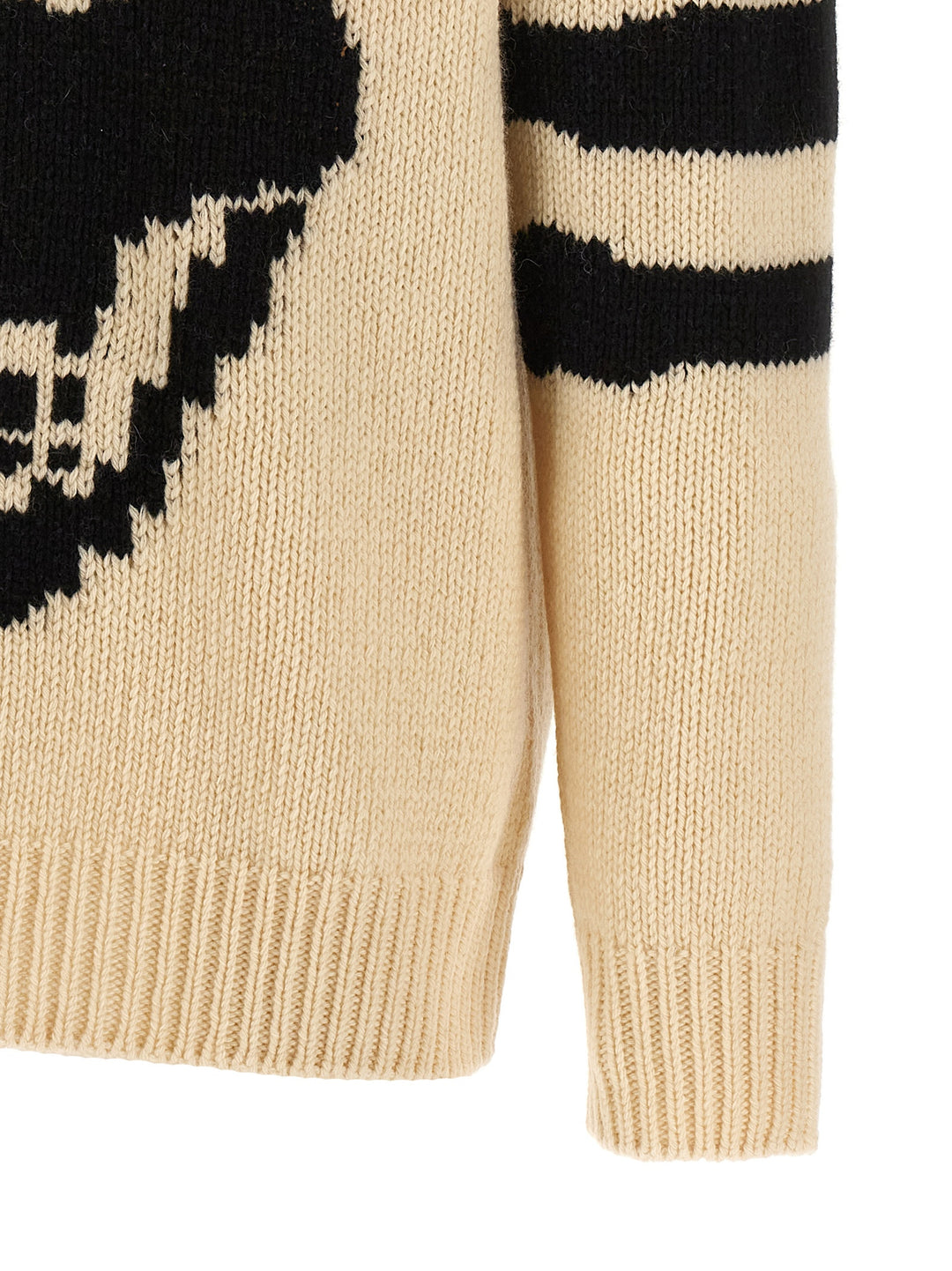 Contrast Intarsia Sweater Sweater, Cardigans White/Black