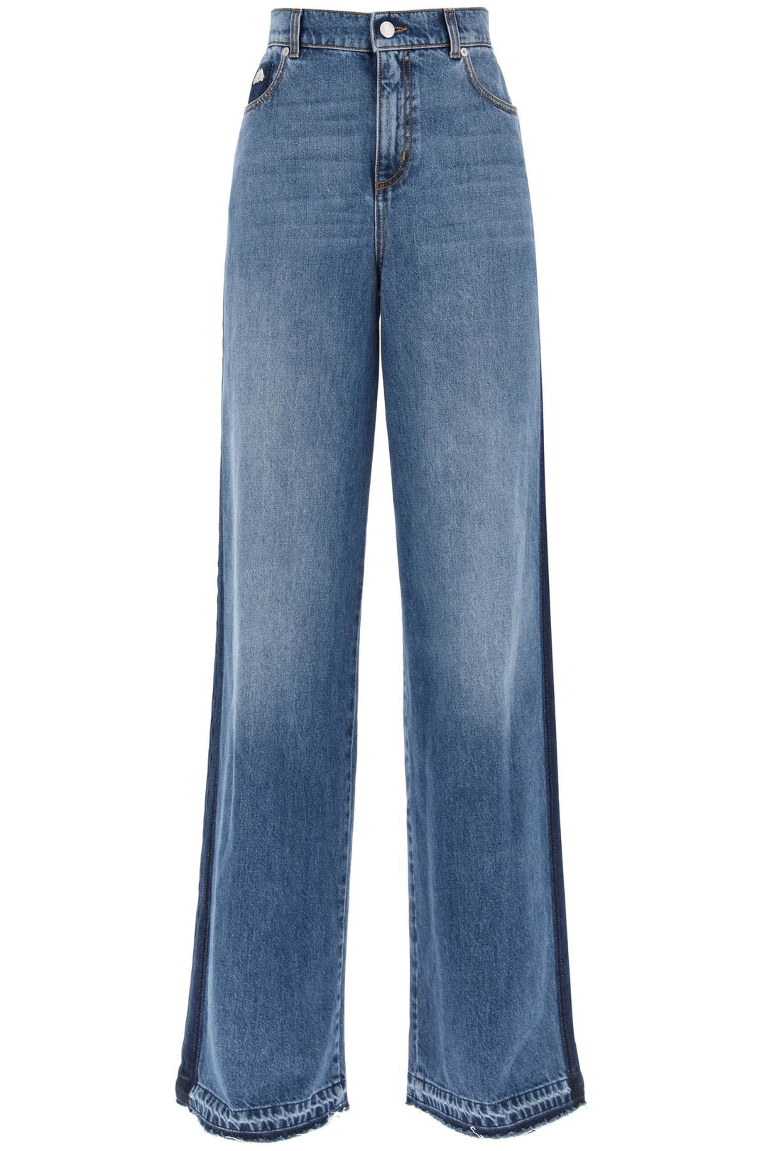 Wide Leg Jeans With Contrasting Details