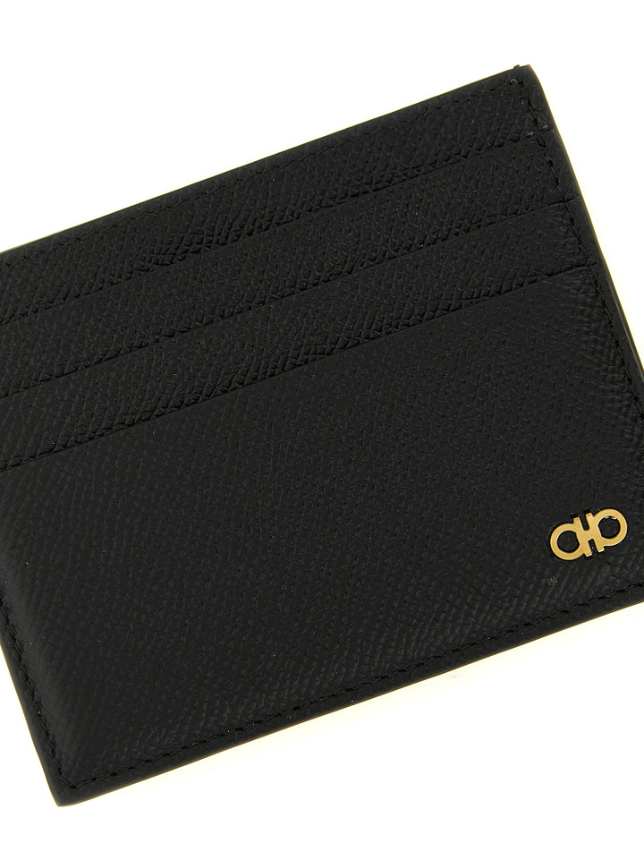 Ferragamo Gancini Wallets and Card Holders - Black | 8ca83b85433bc3e23d82ed7601d030761f7bb0bc