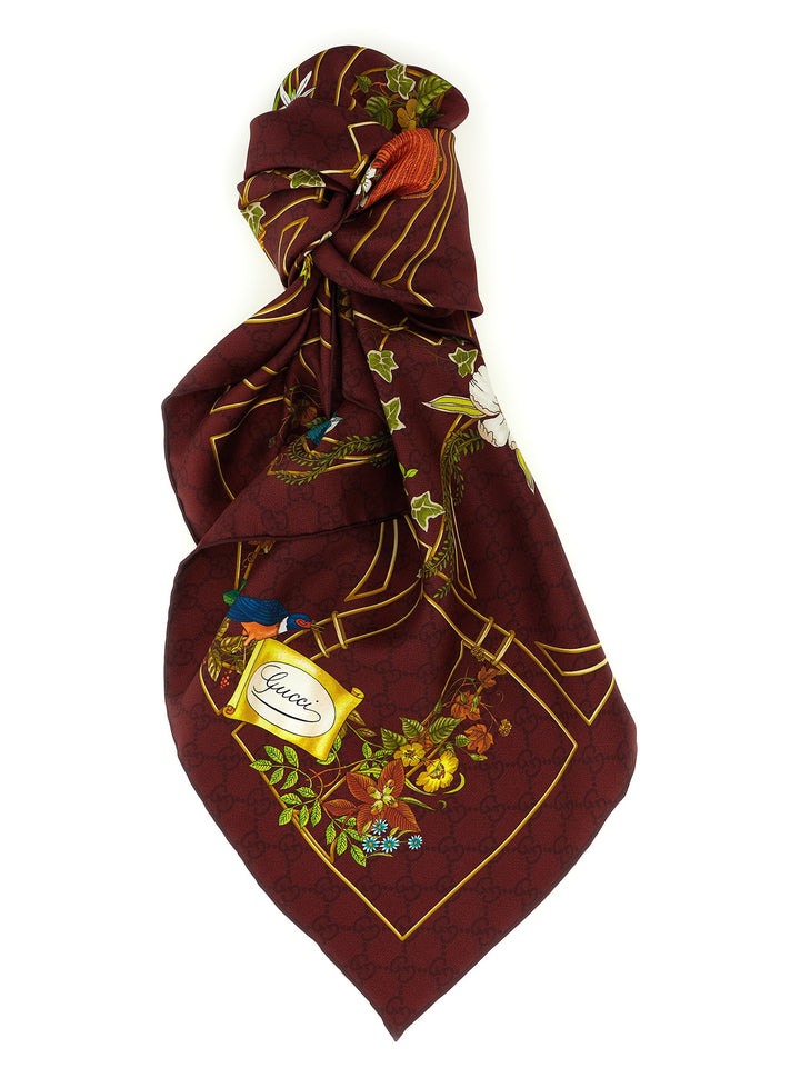 Gucci Floral Print Carré Scarves and Foulards - Bordeaux | bb5f3451df33bddaaff7a085c58d8be76be579f8