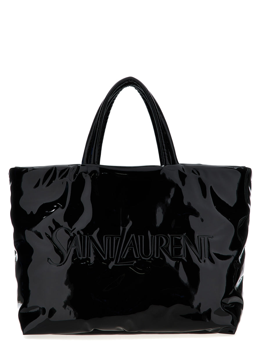 Saint Laurent Maxi Patent Bag Hand Bags Black - Wanan Luxury