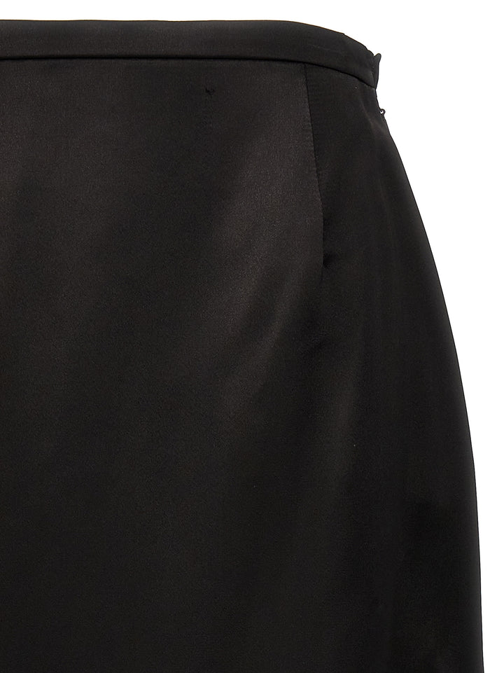 Satin Skirt Skirts Black