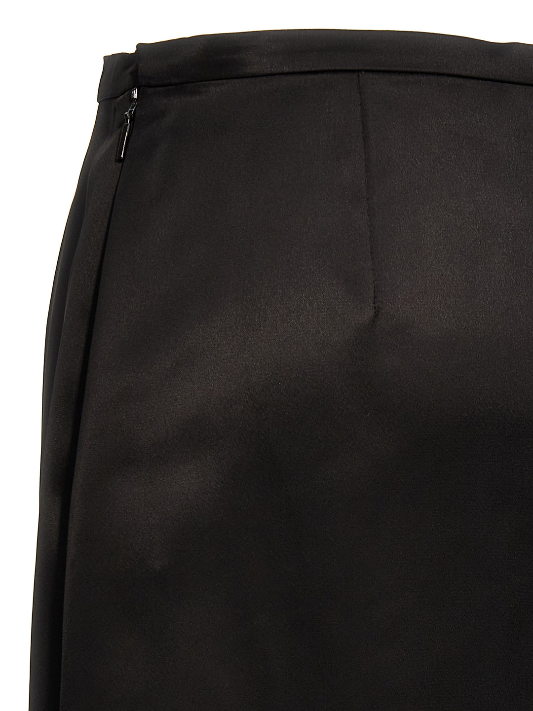 Satin Skirt Skirts Black