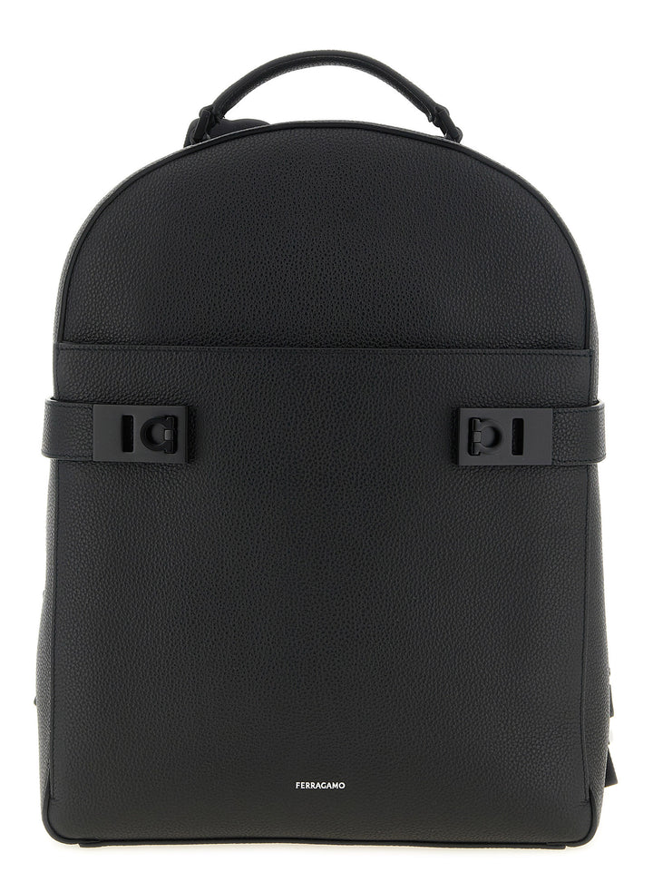 Ferragamo Hug Backpacks & Travels - Black | 316bb8ce2bb841757f030bceccde39576cba89ed