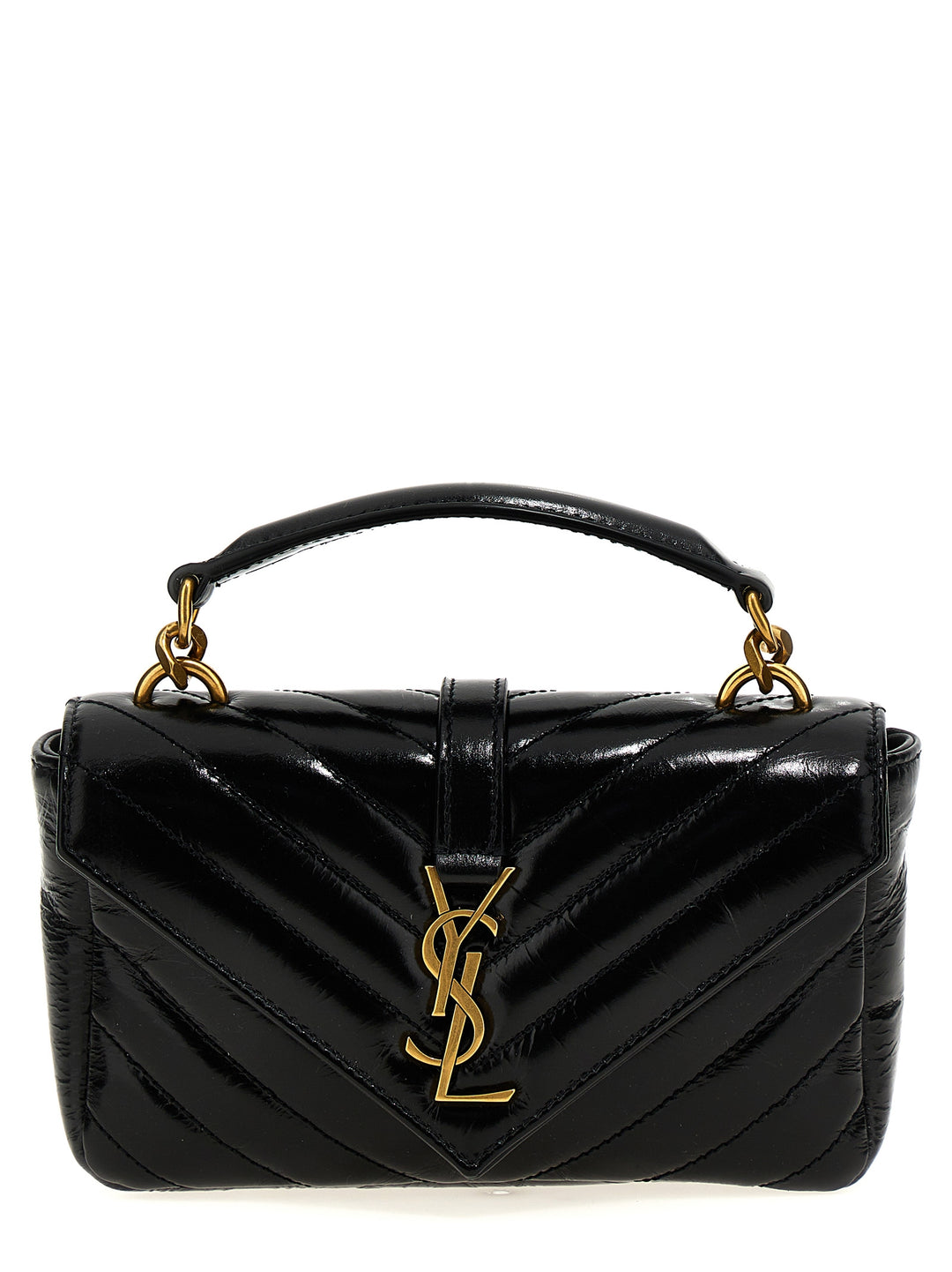 Saint Laurent College Mini Crossbody Bags - Black | 02cfface521d89bcccf68e57803096b1eb20fb9d