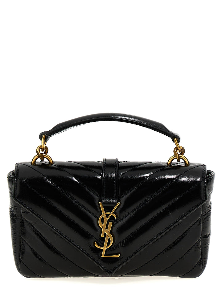 Saint Laurent College Mini Crossbody Bags - Black | 02cfface521d89bcccf68e57803096b1eb20fb9d