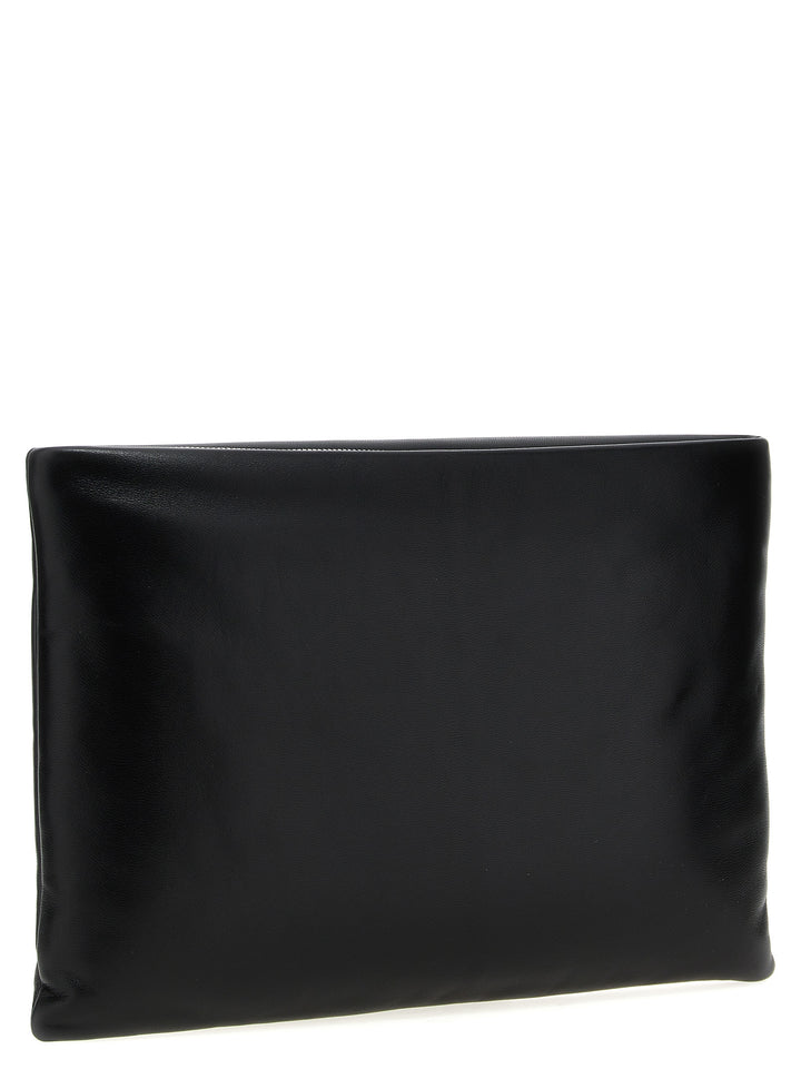 Logo Padded  Bag Clutch Black