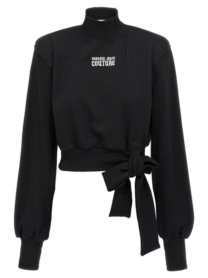 Logo Embroidery Sweatshirt Black