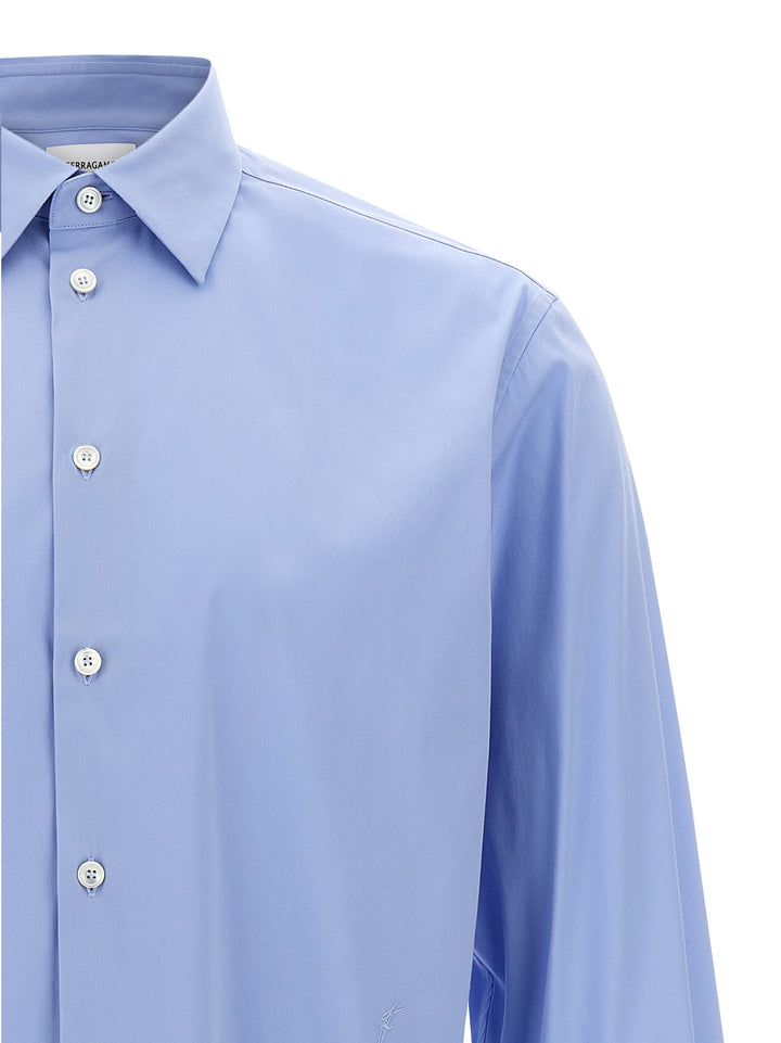 Ferragamo Poplin Shirt Shirt and Blouse - Light Blue | 94fb4c76d18d1fa7bb9dbafb92513f08505fa286