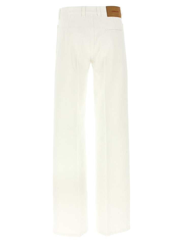 Ferragamo Straight Jeans - White | 644028a2cc27f02354ed059bf65e1869b15a6265