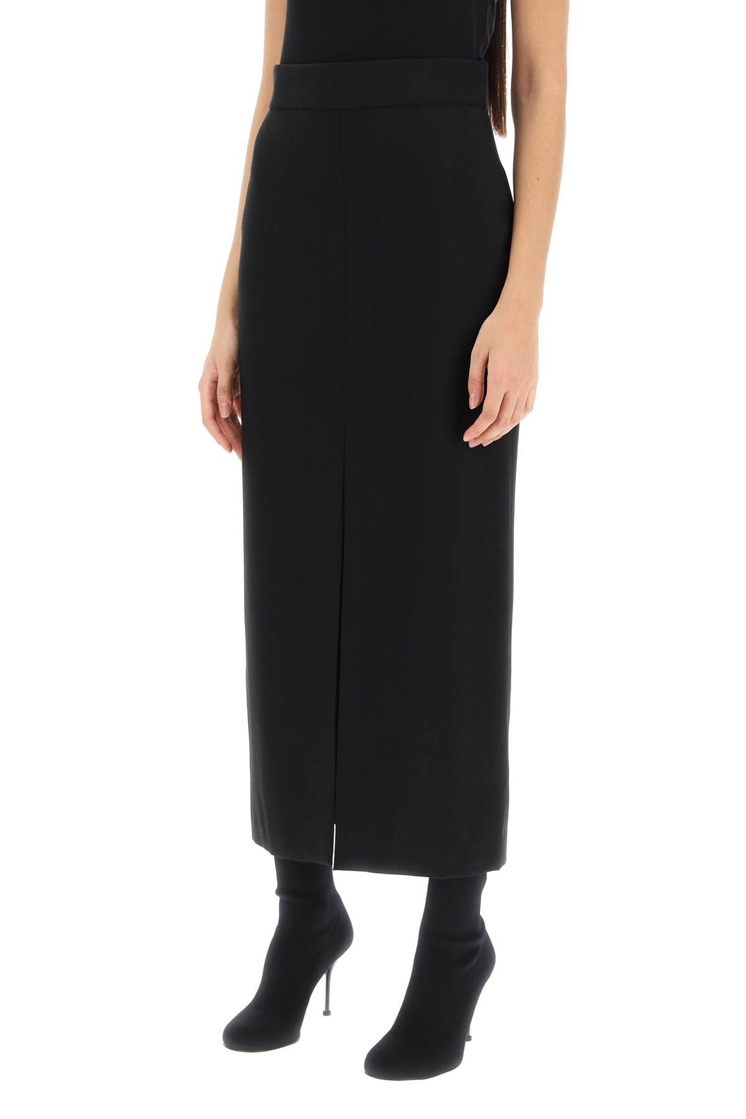 Light Wool Pencil Skirt