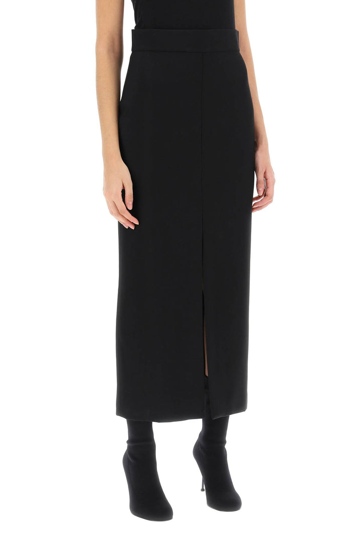 Light Wool Pencil Skirt