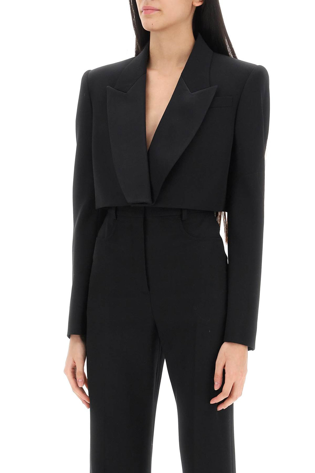 Cropped Tuxedo Jacket