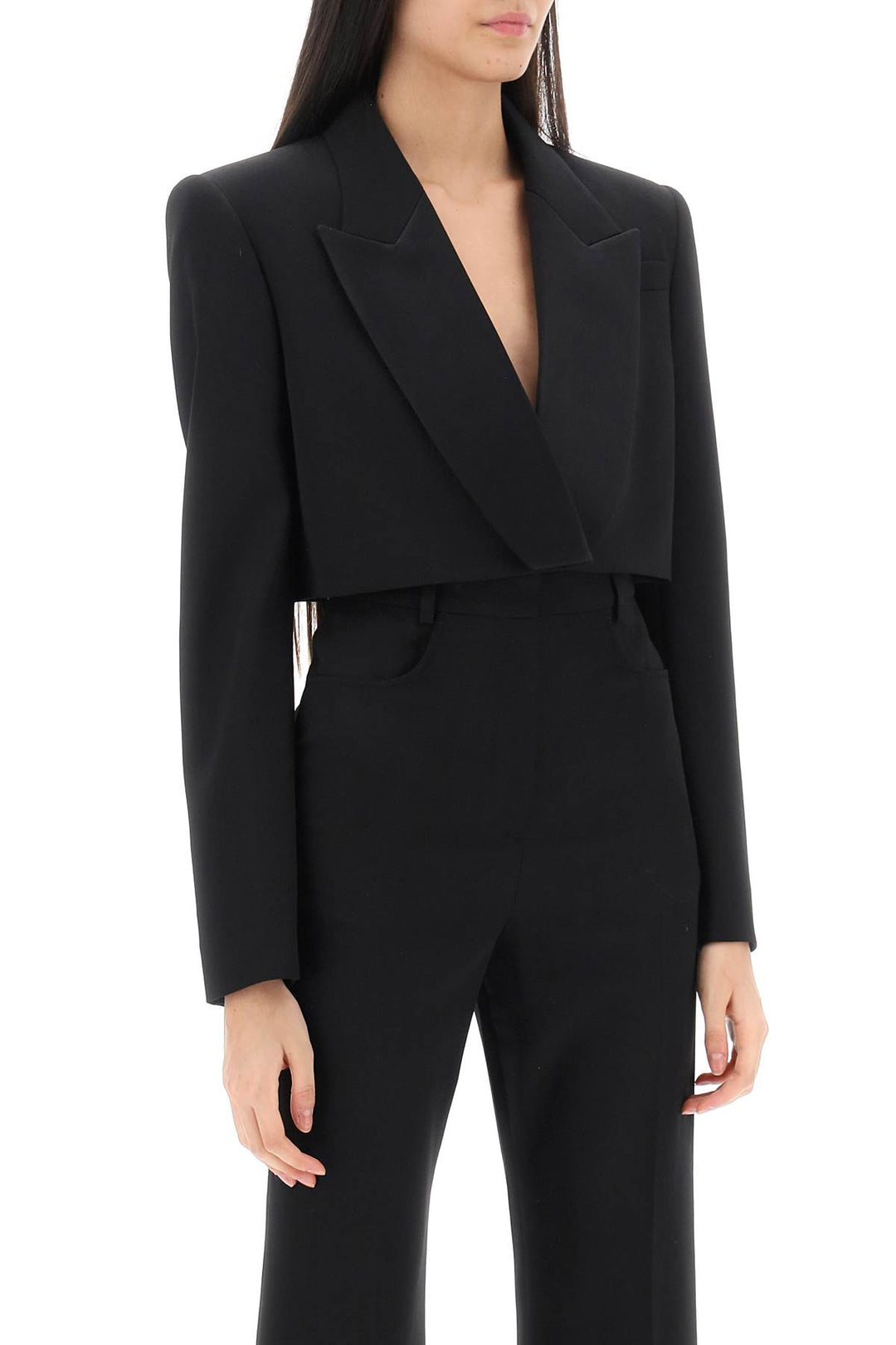 Cropped Tuxedo Jacket