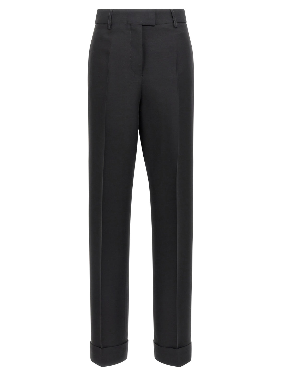 Ferragamo Stretched Pleated Trousers Pants - Black | 1bf6d33cd479d483d6d6c8040ac0ec23d83867a1