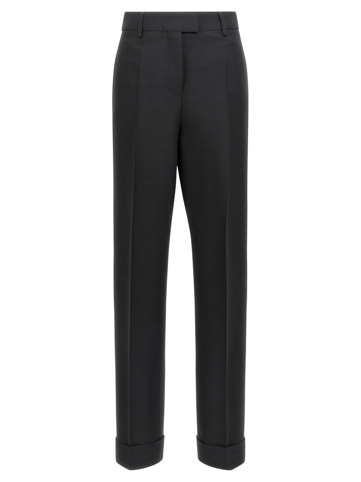 Ferragamo Stretched Pleated Trousers Pants - Black | 1bf6d33cd479d483d6d6c8040ac0ec23d83867a1