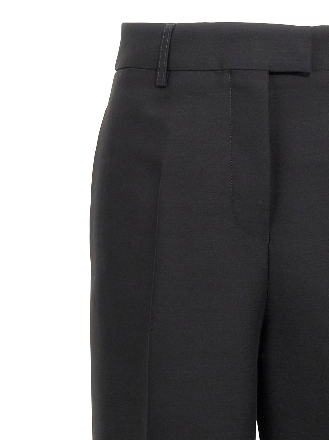 Ferragamo Stretched Pleated Trousers Pants - Black | dd0da8e4951aec453a3def0de3062675c570da13