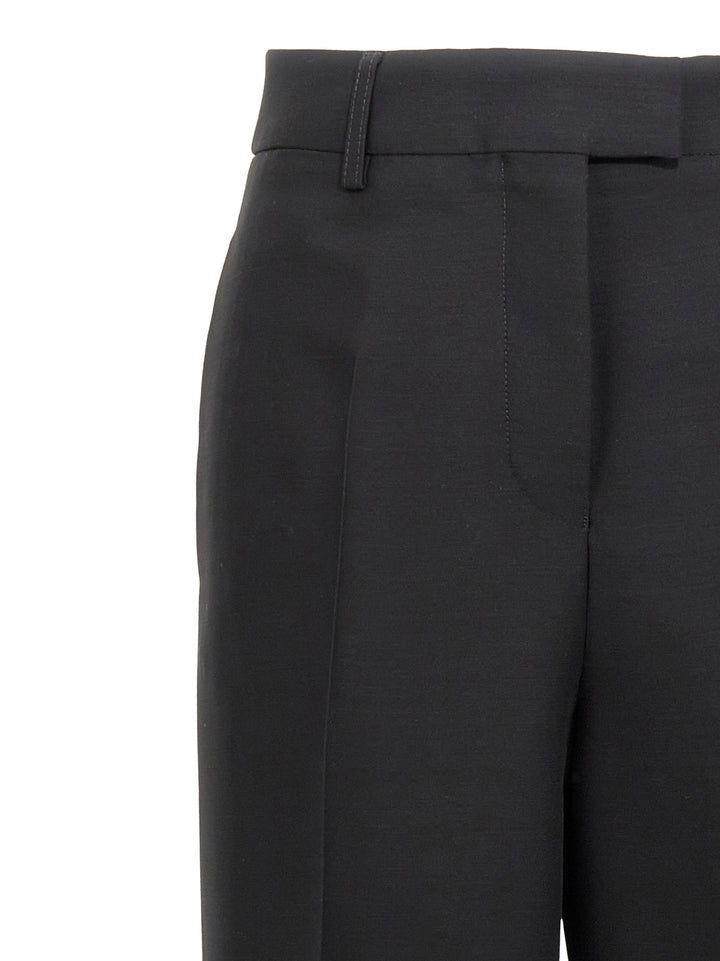 Ferragamo Stretched Pleated Trousers Pants - Black | dd0da8e4951aec453a3def0de3062675c570da13