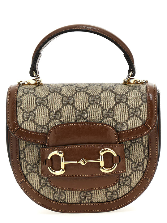 Gucci Horsebit 1955 Hand Bags Brown