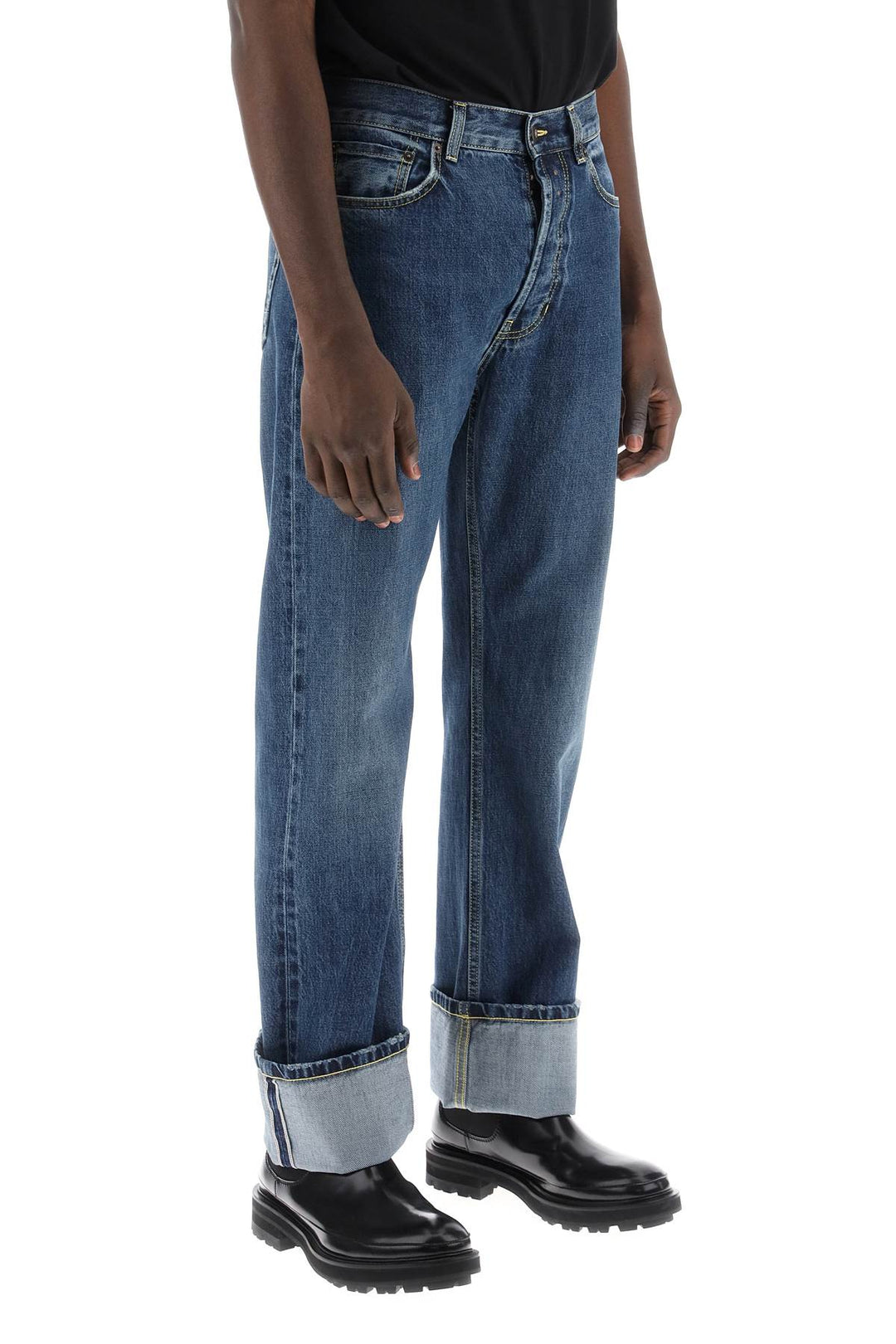 Straight Fit Jeans In Selvedge Denim