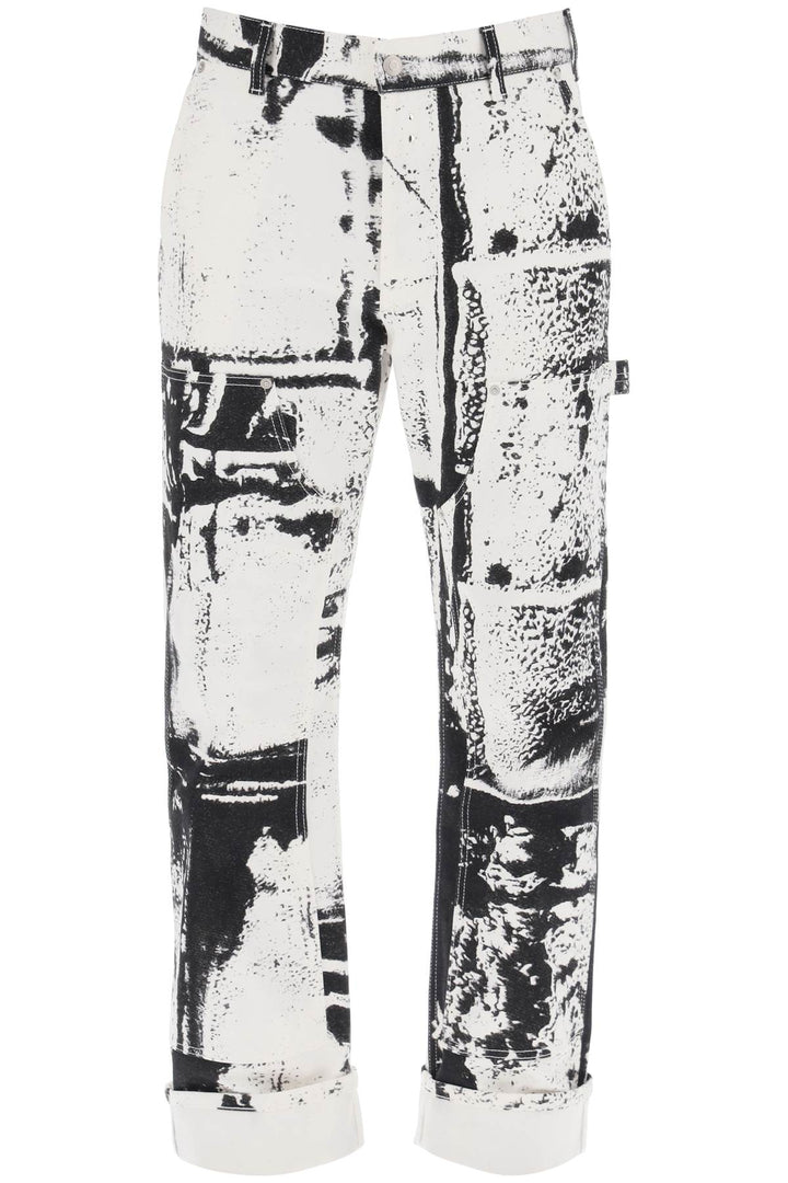 Fold Print Workwear Jeans