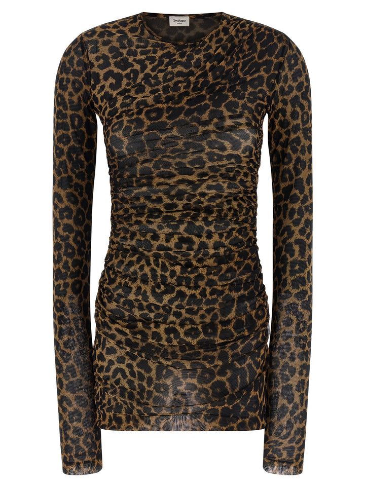 Saint Laurent Tulle Dress Dresses - Brown | 3bf87e48ad1f4a38f1632f5c8aa6cb382edc2deb